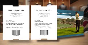 Golf Point of Sale Software Promotional Tickets